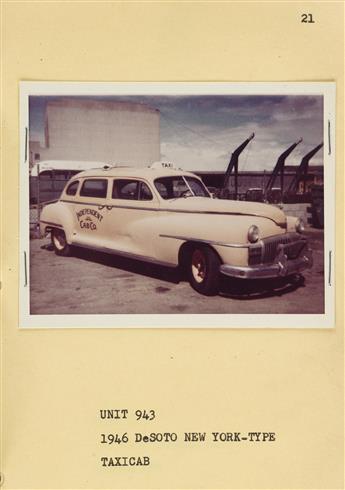 (MGM--VINTAGE CARS) A cool album with 47 photographs recording the varied inventory of automobiles available for prop use in Metro-Gold
